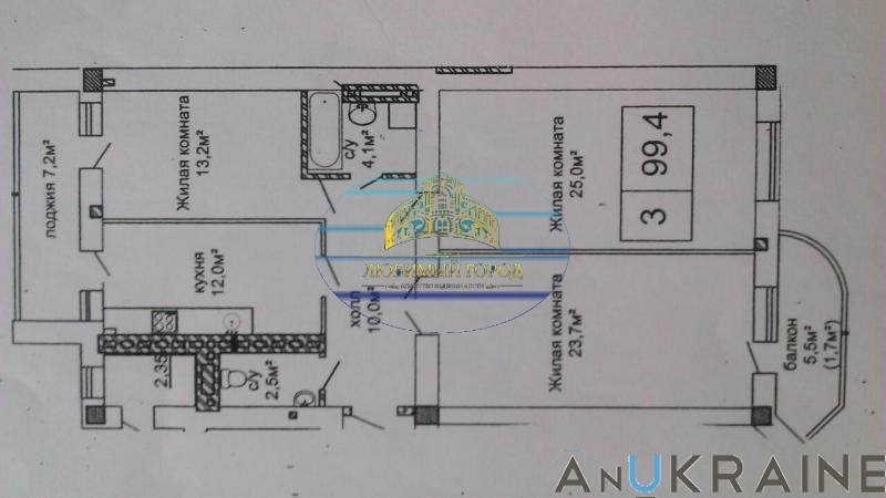 продажа трехкомнатной квартиры номер A-173986 в Киевском районе, фото номер 8